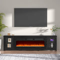 Meuble TV avec cheminée électrique de 80 pouces